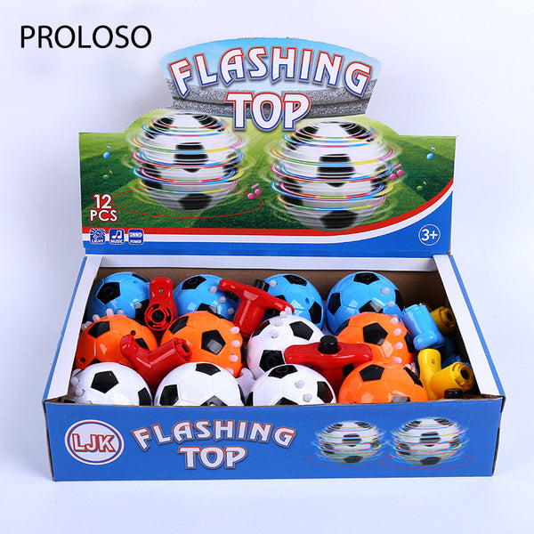 Light up spinning top soccer sale ball toys